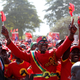 Supporters of Kenya's President Uhuru Kenyatta cheer during a Jubilee Party campaign rally at Uhuru park in Nairobi, Kenya August 4, 2017.